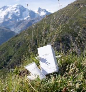 Toothpaste on Edelweiss flowers